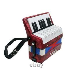 1pc Piano Mini Accordion Keyboard Gift for Kids Music Lover Player Red