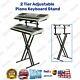 2-tier Adjustable X Style Pro Dual Music Electronic Piano Double Keyboard Stand