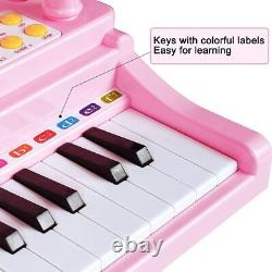 31 Keys Piano Keyboard Toy For Kids Birthday Gift For Girls Pink Musical Piano