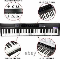 49/54/61/88 Key Portable Electric Keyboard Piano With Sheet Music Stand US Stock