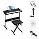 61key Portable Keyboard Piano Withlcd Music Player Piano Stand Bench Headphone Mic