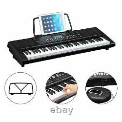 61Key Portable Keyboard Piano withLCD Music Player Piano Stand Bench Headphone Mic