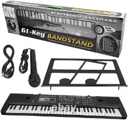 61 Full Size Touch Keys Piano Keyboard, Portable Electronic Music Keyboard with