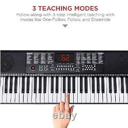 61-Key Beginners Electronic Keyboard Piano Set 3 Modes Microphone Headphones New