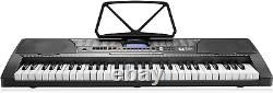 61-Key Digital Electronic Keyboard Piano with Full-Size Light up Keys, Beginner