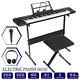 61-key Digital Music Electronic Piano Keyboard Withmicrophone Stand Stool Earphone