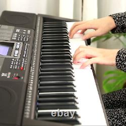 61-Key Digital Music Piano Electronic Lighted Keyboard Microphone Headphone