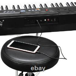 61-Key Digital Music Piano Keyboard -Mic- Portable Electronic Musical Instrument