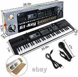61 Key Digital Music Piano Keyboard -Portable Electronic Musical Instrument &Mic