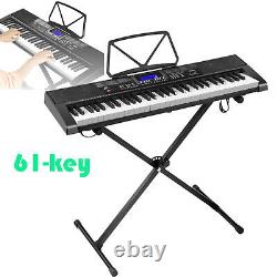 61-Key Digital Piano Electronic Keyboard Microphone Musical Instrument US Gift