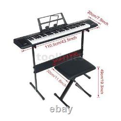61 Key Digital Piano Music Keyboard Electronic Keyboard Stand Stool Headphone