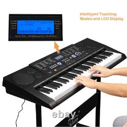 61 Key Electronic Keyboard Music Electric Digital Piano Organ with Mic & Adapter