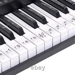 61-Key Electronic Keyboard Portable Digital Music Piano with Lighted Keys, Micro