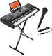 61-key Electronic Keyboard Portable Digital Music Piano With X-stand, Microphone
