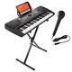 61-key Electronic Keyboard Portable Digital Music Piano With X Stand, Microphone