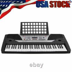 61 Key Electronic Music Keyboard Electric Digital Piano LCD Display for Beginner