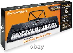 61-Key Electronic Piano Electric Organ Music Keyboard with Stand, Microphone