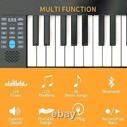 61 Key Folding Piano Keyboard, Semi Weighted Digital Piano Keyboard with PJ61B
