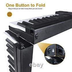 61 Key Folding Piano Keyboard, Semi Weighted Keys Portable Electronic