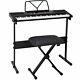 61 Key Keyboard Digital Piano With Stand Headphones Microphone Music Electronic