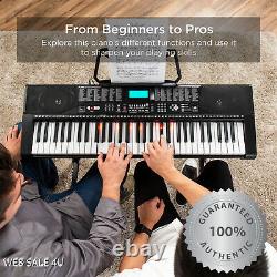 61 Key Keyboard Electronic Digital Music Portable Piano Electric Stand Headphone