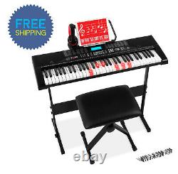 61 Key Keyboard Electronic Digital Music Portable Piano Electric Stand Headphone