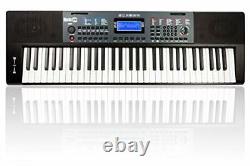 61 Key Keyboard Piano with Pitch Bend, Power Supply, Sheet Music Stand
