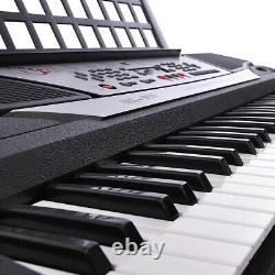61 Key Music Electric Keyboard Digital Piano Beginner Organ with Stand Talent Gift