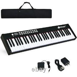 61 Key Music Electronic Keyboard Electric Digital Piano Organ With Pedal & Bag