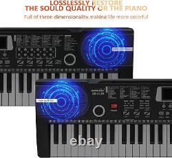 61 Key Piano Keyboard, Portable Electric Musical Lighted Digital Keyboard for Be