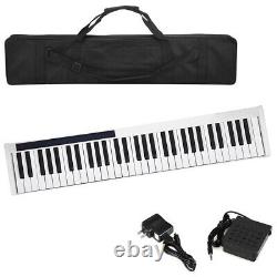 61-Key Portable Digital Music Piano MIDI Keyboard with Sustain Pedal & Handbag US