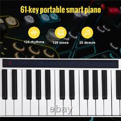 61-Key Portable Digital Music Piano MIDI Keyboard with Sustain Pedal & Handbag US