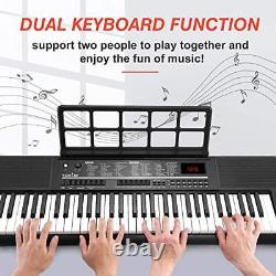 61 Keys Electronic Keyboard Portable, Educational Standard Piano Keys, Include