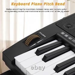 61 Keys Full Size Electric Keyboard Piano Set for Beginners Kids Portable Music