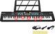 61 Keys Keyboard Piano Lighted Keys, Kids Piano Keyboard With Ul Adapter, Stand
