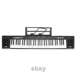 61-Lighted Key Electronic Keyboard Music Piano Organ withMicrophone Stool Earphone