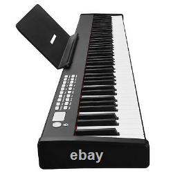 88 Key Digital Piano MIDI Keyboard with Pedal and Bag Music Instrument White Black