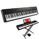 88-key Digital Piano Set With Weighted Keys Sustain Pedal Stand Music Instrument