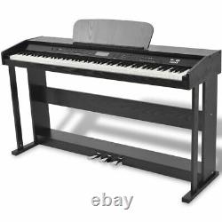 88-Key Digital Piano with Pedals Black Melamine Board Keyboard Music