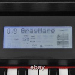 88-Key Digital Piano with Pedals Black Melamine Board Keyboard Music