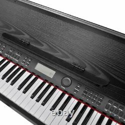 88-Key Electronic Keyboard Portable Digital Music Piano with Music Stand Classic