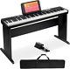 88 Key Keyboard Piano, Portable Digital Piano With Wooden Stand Set For Beginner