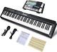88 Key Keyboard Piano, Portable Piano Keyboard With Microphone, Music Stand, Pia