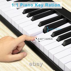 88 Key Music Electronic Keyboard for Beginners Electric Piano Organs withBag Black