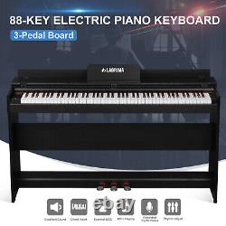 88 Key Music Keyboard WithStand+Adapter+3-Peda Electric Digital LCD Piano Board