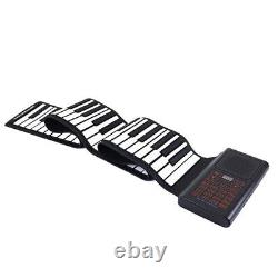88 Keys Digital Electronic Roll Up Piano Keyboard 128 Tones Rechargeable