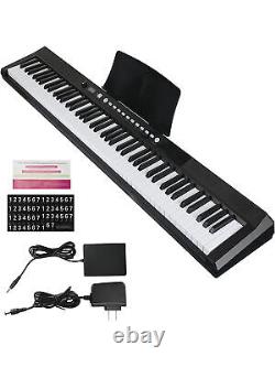 88-key full-size electric piano keyboard set with sustain pedal