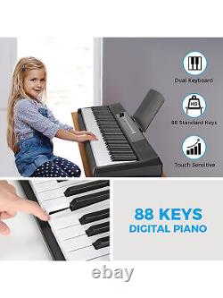 88-key full-size electric piano keyboard set with sustain pedal