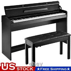 88 weighted Keys Digital Music Piano Keyboard Electronic Instrument With Bench New