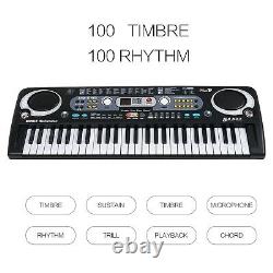 ABS Piano Keyboard 54-key Electric Digital Music Keyboard for Beginners USB